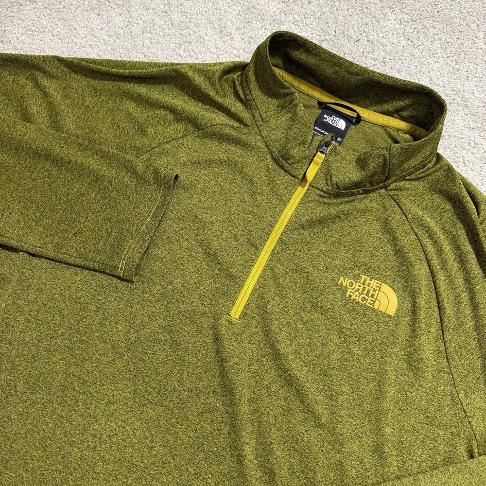 The North Face Pullover Mens Sz XL Olive Green 1/4 Zip Lightweight Shirt UPF 40+